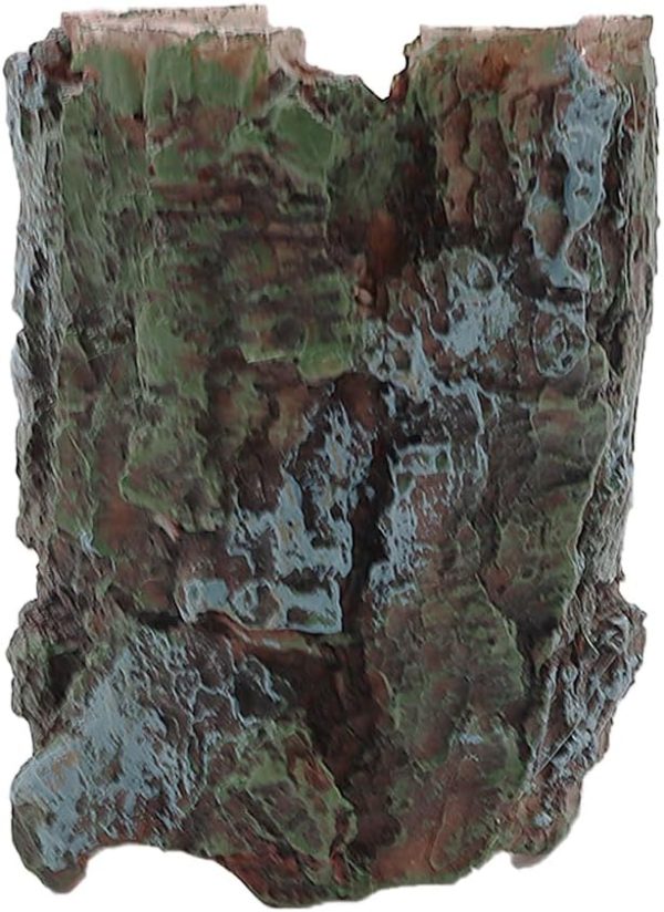 NUZAMAS Reptile Hide Cave Fish Tank Marine Decor Ornaments Simulation Tree Amphibians Reptile Hide Cave Landscape Accessories for Scorpion Lizard Tree Stump Cave