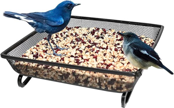 RAM ONLINE Bird Wild Bird Garden Outdoor Bird Tray Black