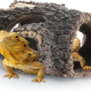 Reptile Hide, Reptile Tank Accessories Climbing Toys Hideaway Caves Decor,Tortoise Hideout for Lizards,Gecko,Turtles,Reptiles,Amphibians,Fish,Snakes, Crabs and Forgs