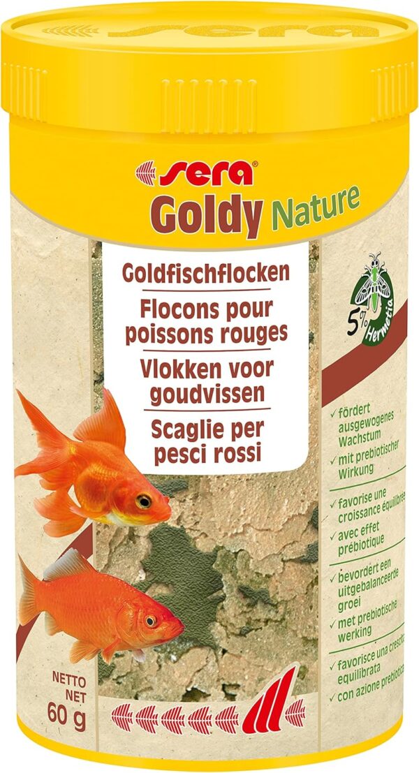 Sera Goldy Nature The Natural Coldwater Fish Flake Food for Smaller No Artificial Colours or Preservatives