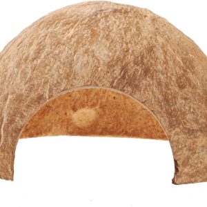 Toddmomy Coconut Hideout House Hermit Crab Hideout Cave Snake Hide Large Snake Hideout for Habitat Reptile Hideout Cave Hermit Crab Shells Leopard Gecko Humid Hide Tank