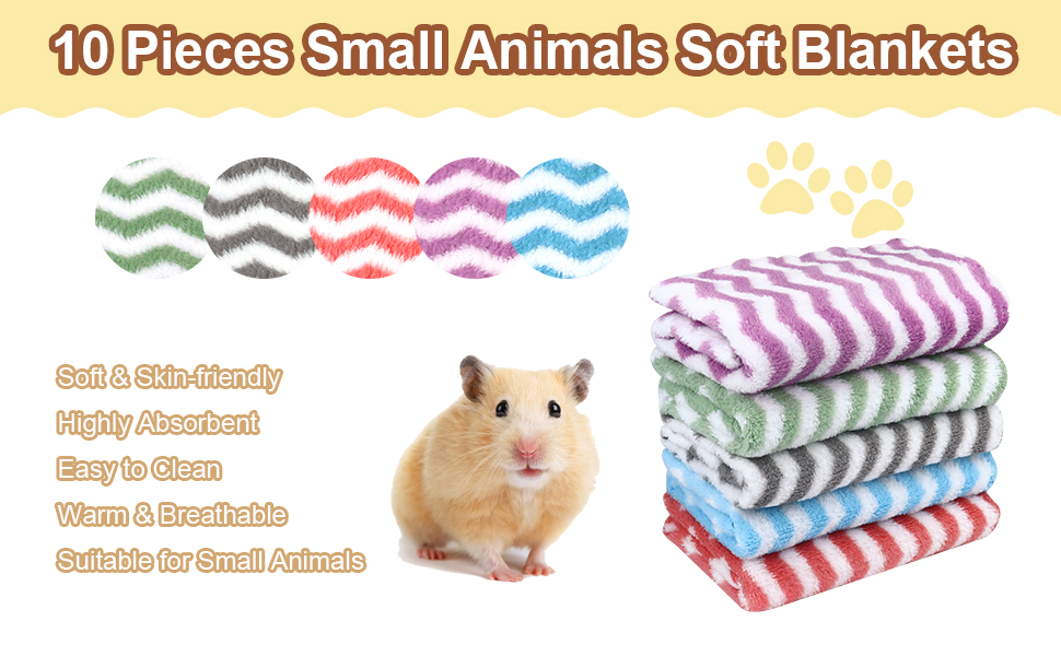 10 piece small animals soft blanket