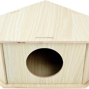 YankMooM Wooden Hamster House,Washable Corner House Hamster Hideout Cage Hamster Hideaway for Hamster and Small Pet