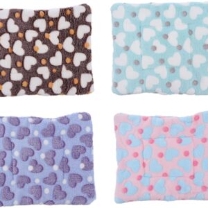 Yardwe 12 Pcs Hamster Sleeping Pad Nest Stuffed Guinea Pig Bed Guinea Pig Fleece Bedding Small Animals Mat Small Animal Pad Bed Cage Pee Pads for Dogs Rabbit Pet Sleep Mat Coral Fleece