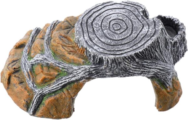 Yardwe 3pcs Turtle Terrace Turtle Rest for Pond Reptile Habitat Shelter Reptile Hide Cave Reptiles Turtle Basking Platform Reptile Terrariums Snake Hideouts Grey Resin