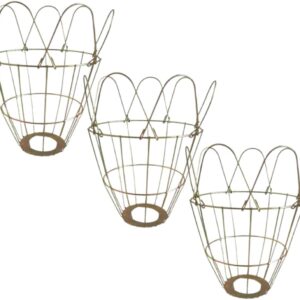 Yardwe 3pcs Wear-Resistant Lamp Cover Light Accessory Heating Lamp Lampshade Light Lamp Mesh Cover Pendant Light Cover Reptile Heating Lamp Lantern Animal Wear-Resistant Bulb Cage Iron