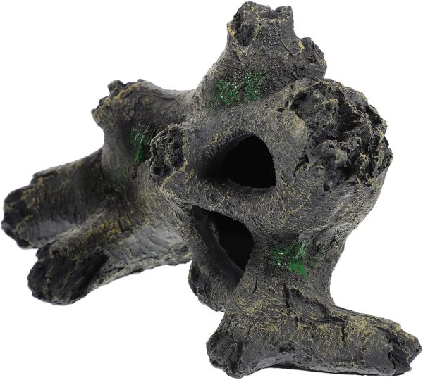 Yardwe 4pcs Reptile Shelter Cave Reptile Log Hideaway Lizard Hiding Cave Reptile Habitat Cave Reptile Hides Reptiles Reptile Tank Decor Reptile Hiding Place Cave Sea Turtle Decor Resin