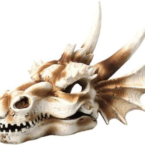 Yardwe Dragon Skull Decorations Bearded Dragons Tank Accessories Reptile Hide Cave Resin Skulls Reptiles Hideout Habitat Aquarium Decor